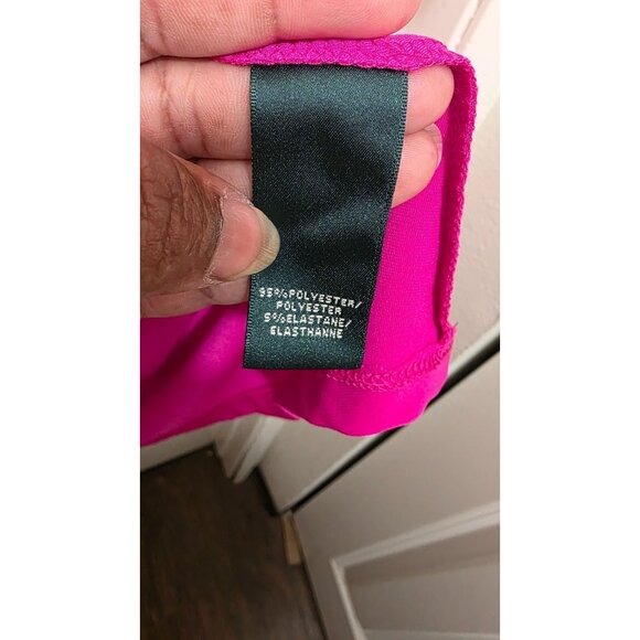 Ralph Lauren Women's Cocktail Sleeveless Fuchsia Pleated A-Line Dress Size 10 - Picture 7 of 8